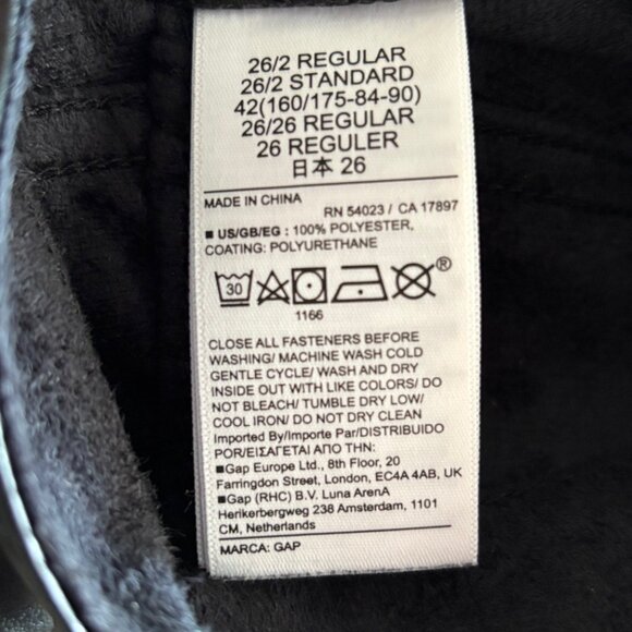 Gap Vintage Slim High Rise Faux Leather Pants Black Women’s Size 26/2r Straight - Picture 9 of 9
